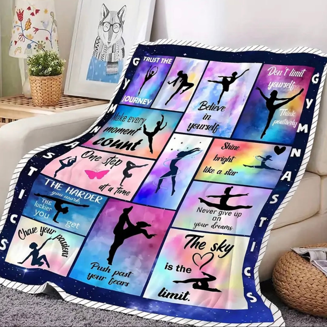 Motivational Gymnastics Blanket