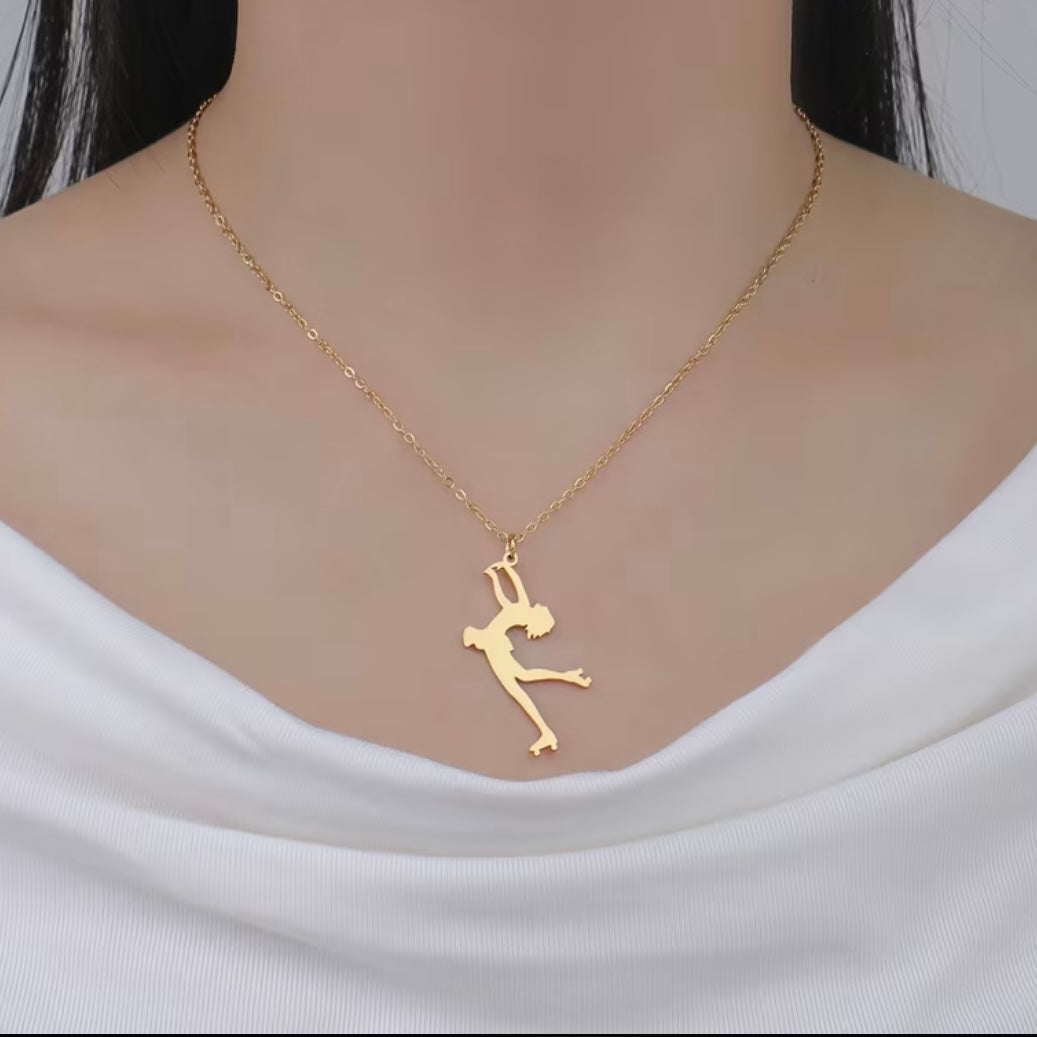 Necklace | Roller Skater | Golden
