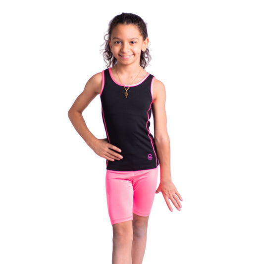 CLEO - Long Tank Top with side mesh