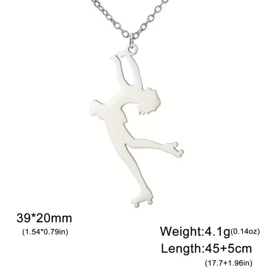 Necklace | Roller Skater | Silvery