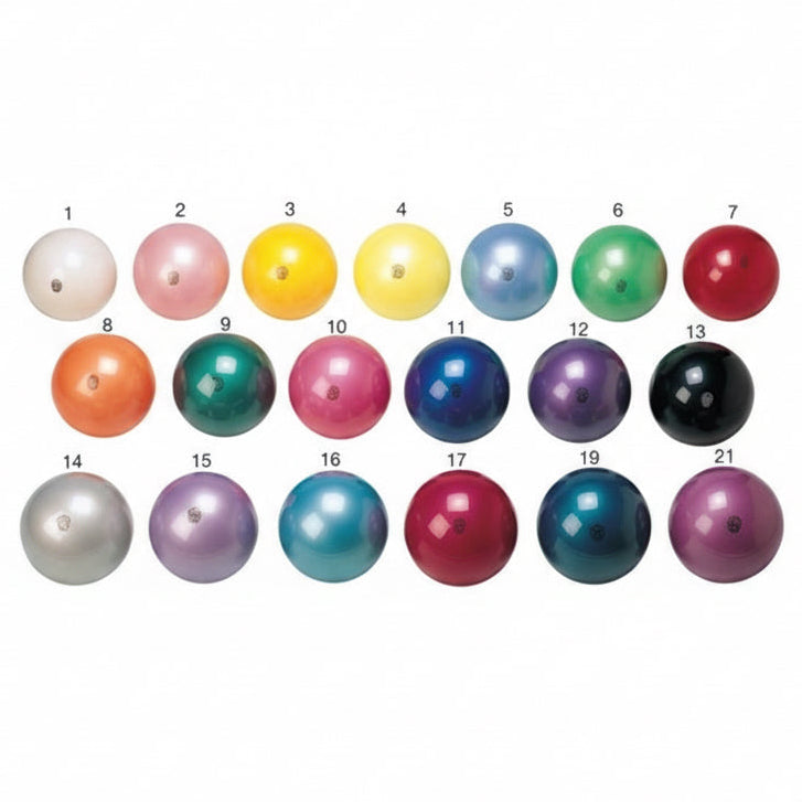 Set of colored pearls with numbers on a white background